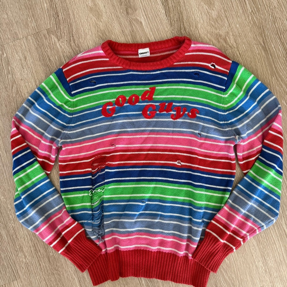 Universal Studios adult Chucky child’s play sweater L